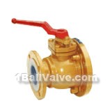 Lined fluorine discharge stuff ball valves