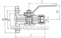 QG&middot;M1 pressure gage pipe measurement ball valve structural diagram