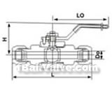QG&middot;Y1 sleeve pipe measurement ball valve structural diagram