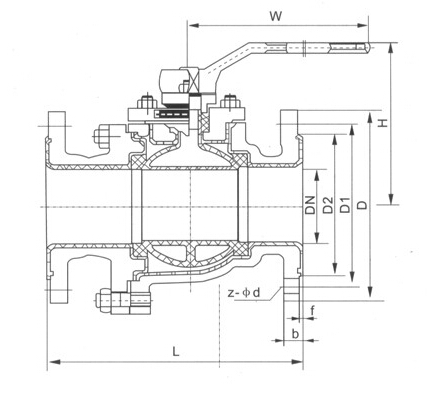 High-pressure floating ball valve