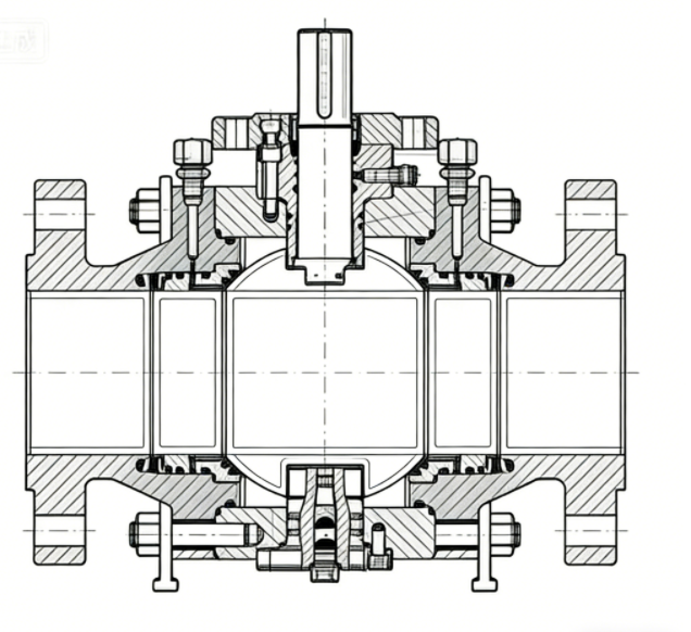 High-pressure floating ball valve