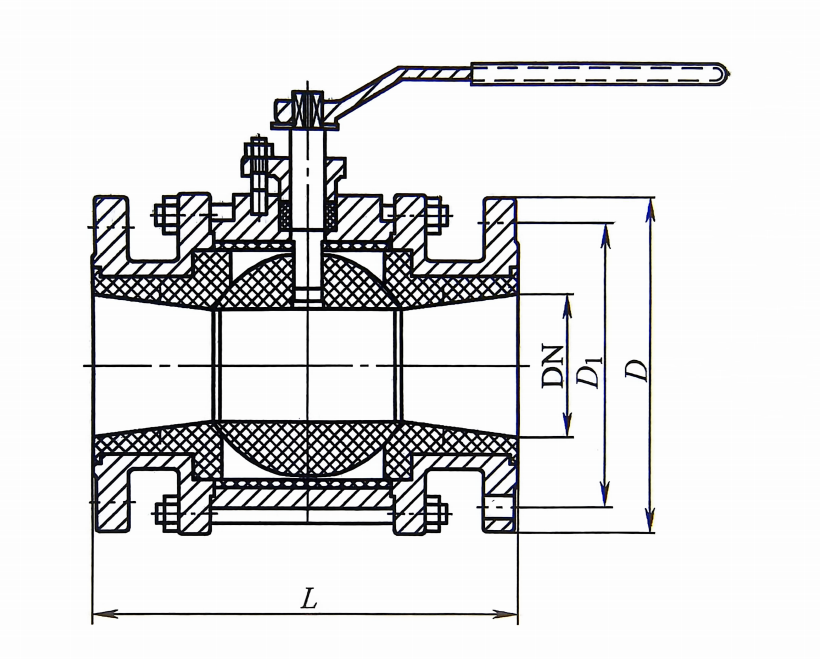High-pressure floating ball valve